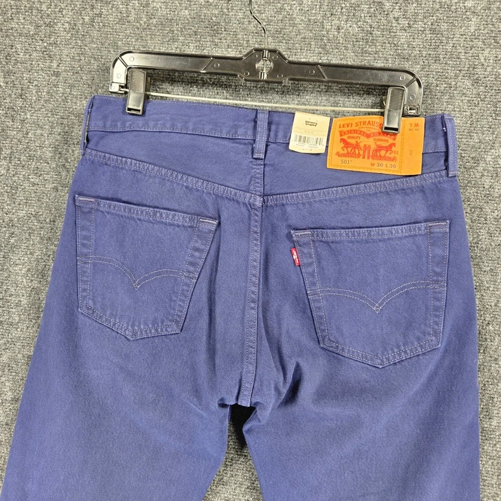 Levi's 501‎ Original Jeans Mens 30x30 Blue 100% Cotton Straight Leg Jeans New
